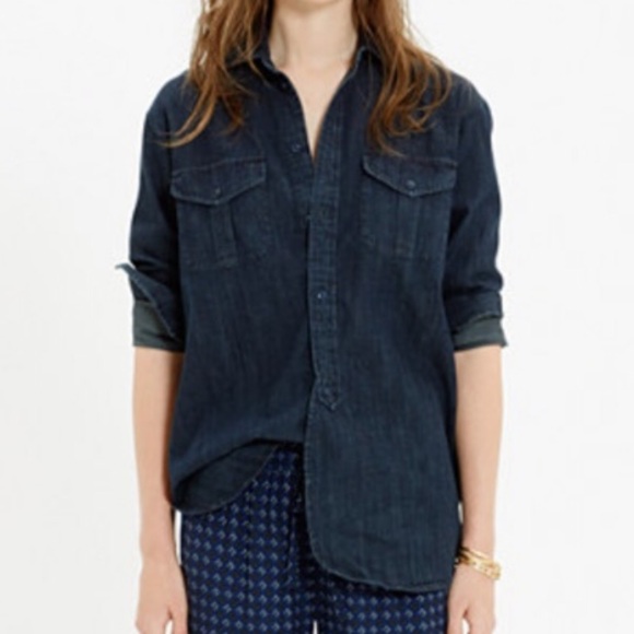 Madewell Tops - Madewell Denim Cargo Workshirt